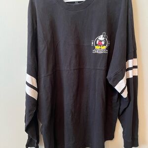 Disney Mickey Mouse Unisex Spirit Jersey Black Size XL Mickey Spell Out Back